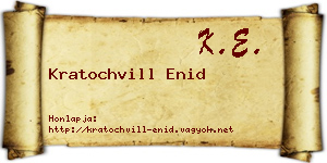 Kratochvill Enid névjegykártya